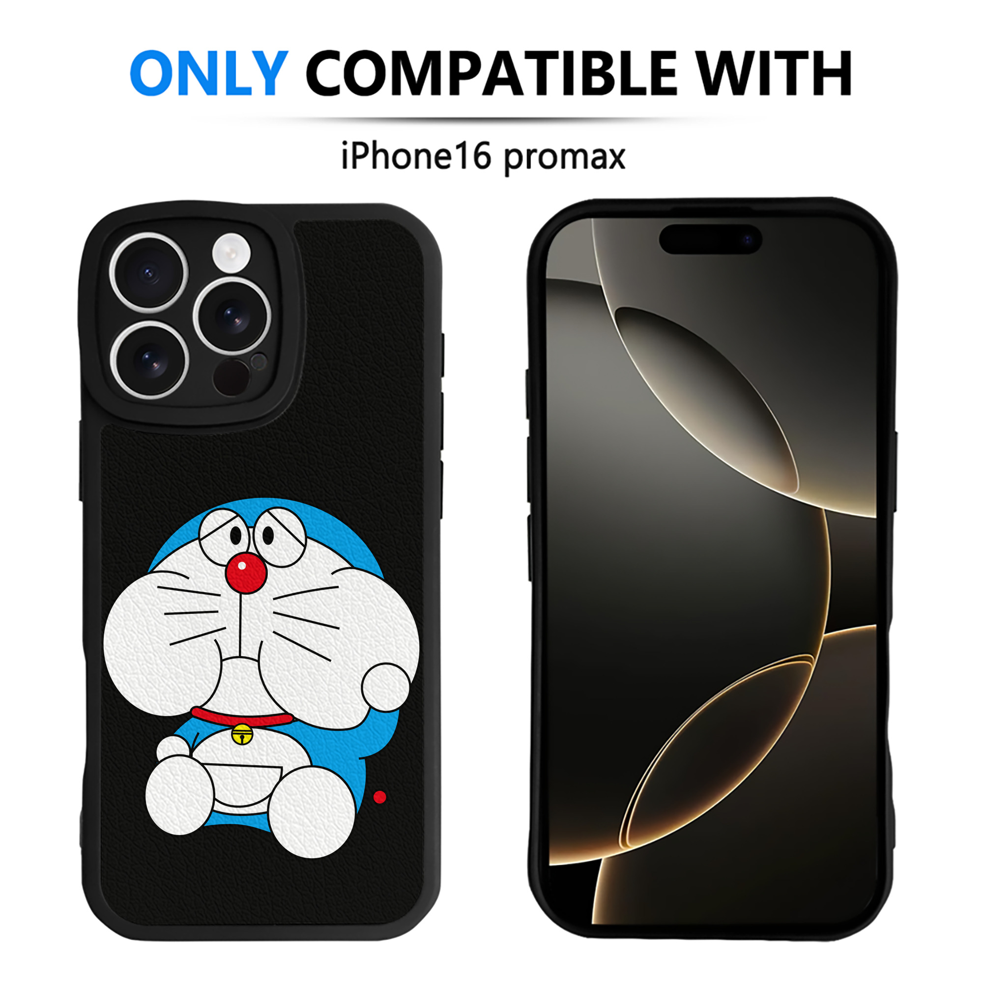 （画像用） ドラえもん Doraemon 【iPhone 16シリーズ対応】シリコンスマホケース（レザー調） 材質：シリコン